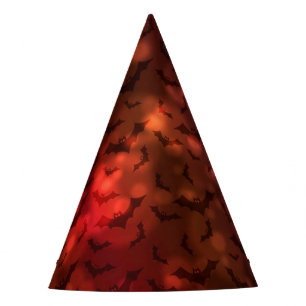 Funky Neon Spooky Bats Happy Halloween Paper Hat