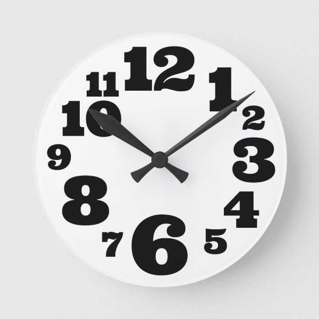Funky number wall clock (Front)