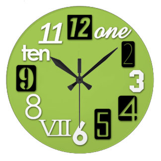 Lime Green Wall Clocks | Zazzle