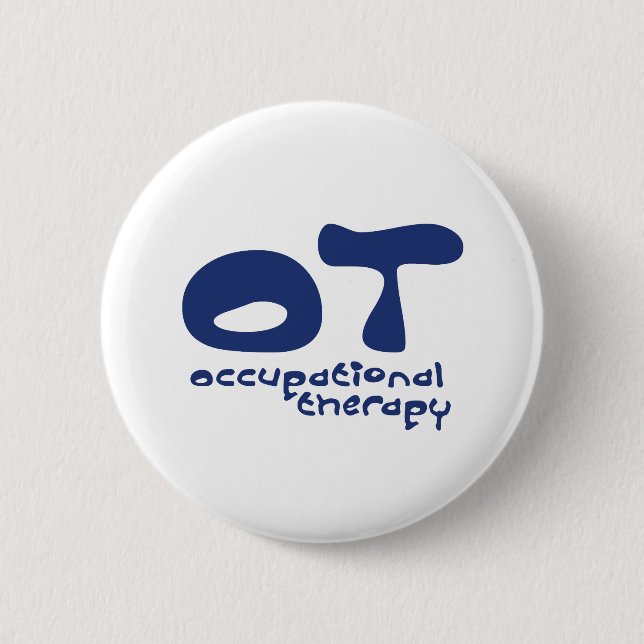 Funky Occupational Therapy Pinback Button (Front)