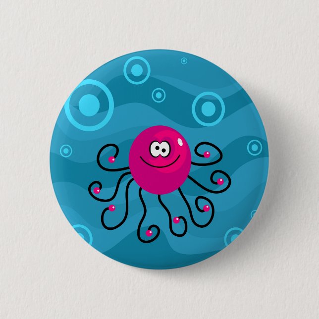 Funky Octopus Button (Front)