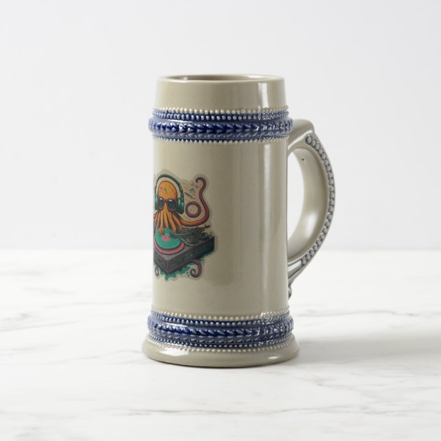  Funky Octopus DJ Beer Stein (Front Right)