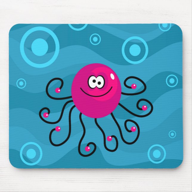 Funky Octopus Mouse Pad (Front)