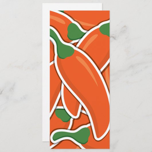 Funky orange chilli peppers (Front/Back)