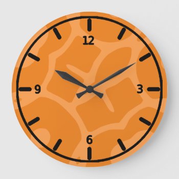 Funky Orange Clock by Crosier at Zazzle