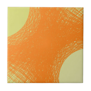 funky orange color tile