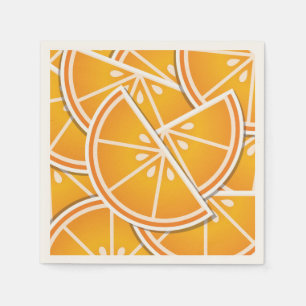 Funky orange wedges napkins