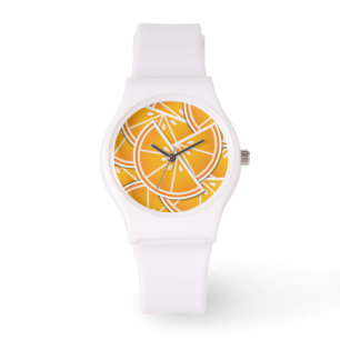 Funky orange wedges watch