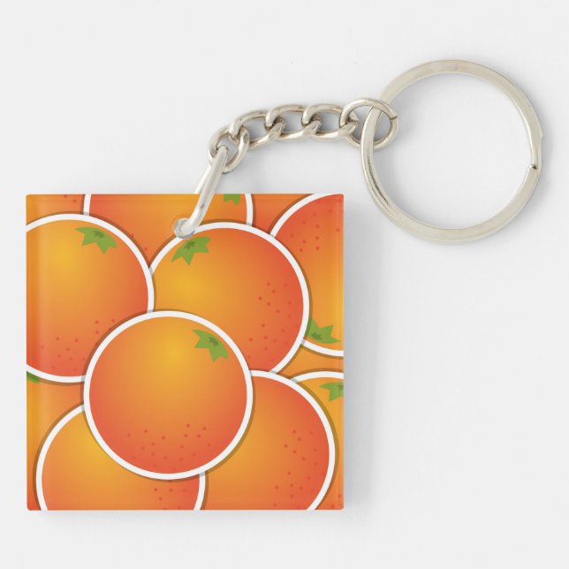 Funky oranges keychain (Back)