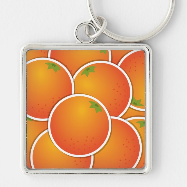 Funky oranges keychain (Front)