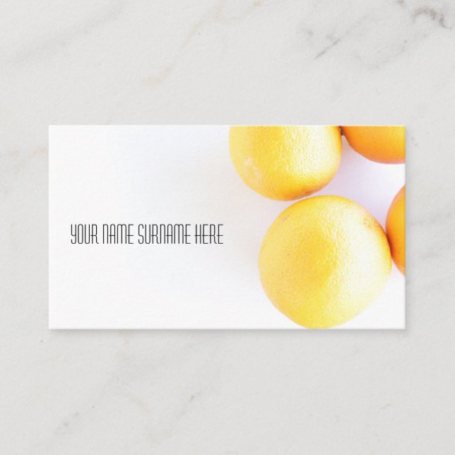 Funky Oranges Organic Feel Business Card (Front)