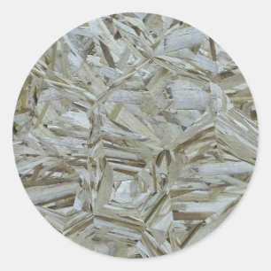 Funky OSB Texture Construction Chipwood Classic Round Sticker
