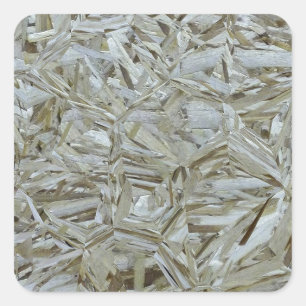 Funky OSB Texture Construction Chipwood Square Sticker