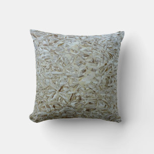 Funky OSB Texture Construction Chipwood Throw Pillow