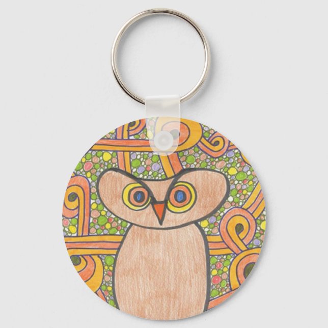 Funky Owl Keychain (Front)