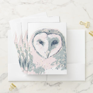 Funky Owl Portrait Pocket Folder