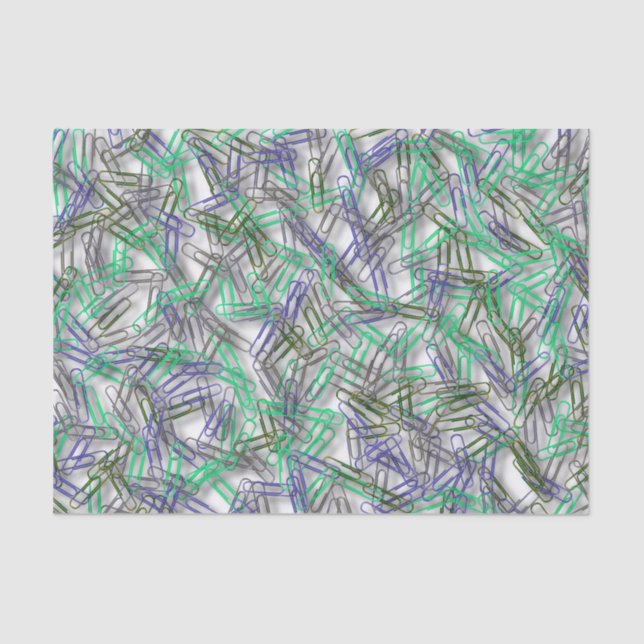 Funky Paperclips Tissue Paper (Front)
