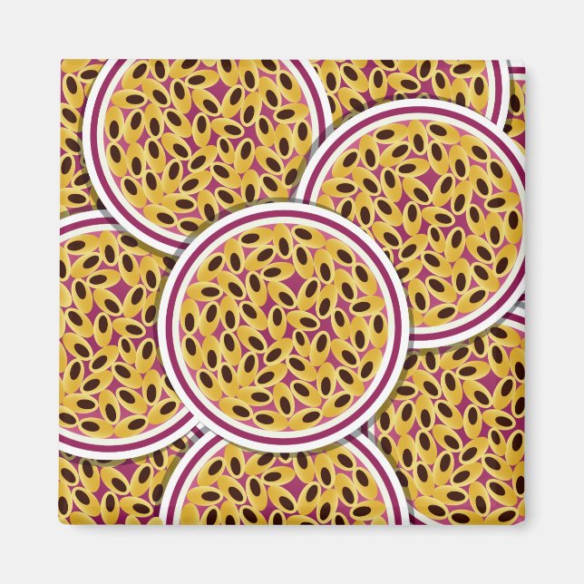 Funky passion fruit magnet (Front)