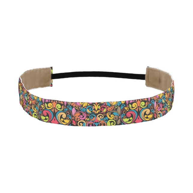 Funky pattern athletic headband (Front)