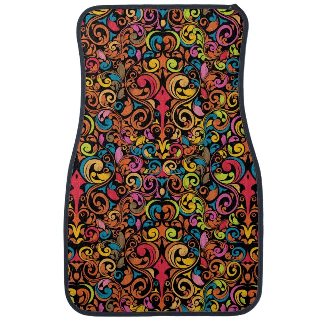 Funky pattern car mat (Front)
