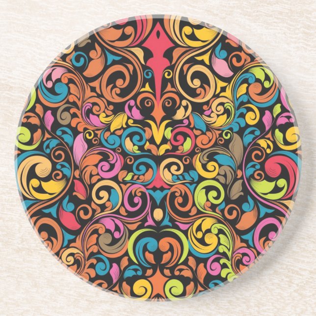 Funky pattern drink coaster (Front)