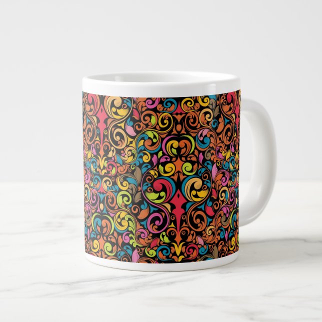 Funky pattern giant coffee mug (Front Right)