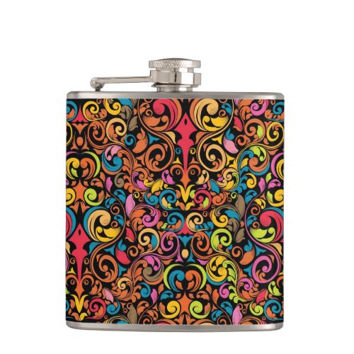 Funky pattern hip flask