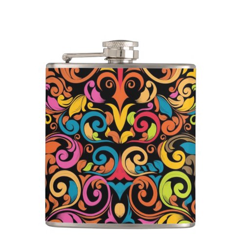 Funky pattern hip flask