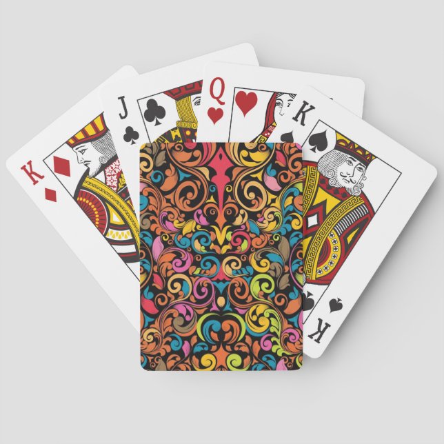 Funky pattern poker cards (Back)