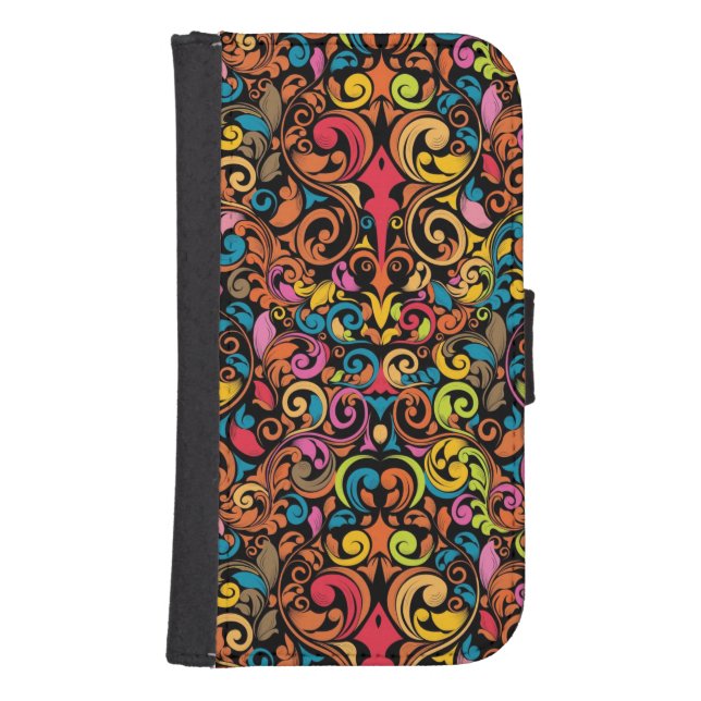Funky pattern samsung galaxy wallet case (Front)