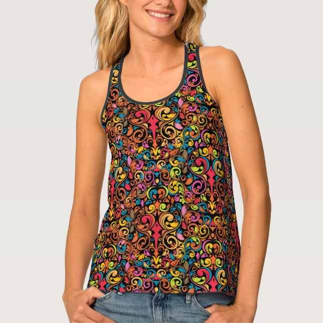 Funky pattern tank top (Front)