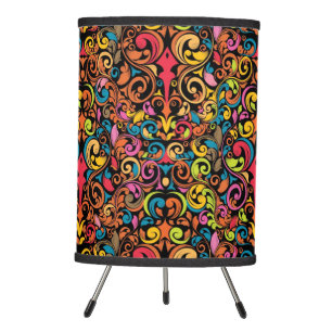 Funky pattern tripod lamp