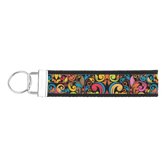 Funky pattern wrist keychain (Keys on Left)