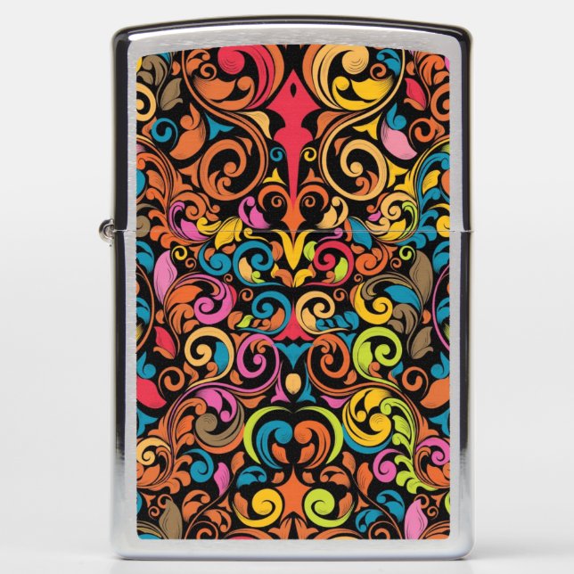 Funky pattern zippo lighter (Front)