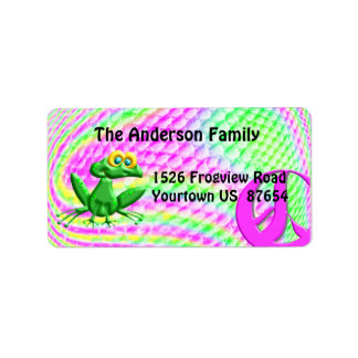 Funky Peace Froggie Label