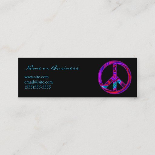 Customizable Funky Peace Symbol Business Card Templates