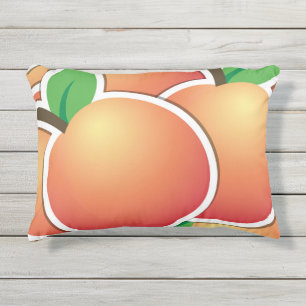 Funky peach outdoor pillow