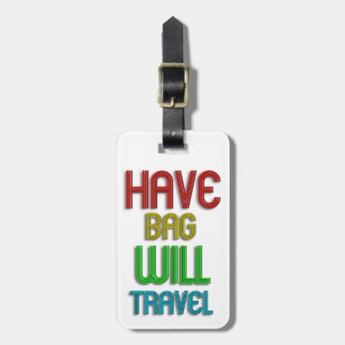 Funky Personalized Airplane Luggage Tag