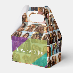 Funky Photo Collage - Add Up to 16 photos Favor Boxes