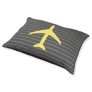 Funky Pilot Aviation Flying Plane Stripes Lines Pet Bed