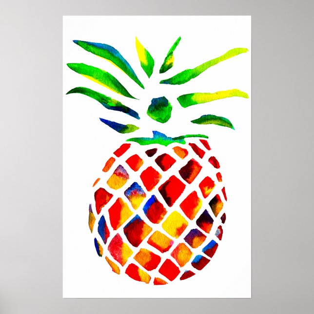Funky pineapple art poster (Front)