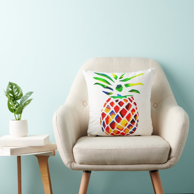 Funky pineapple art throw pillow (Chair)