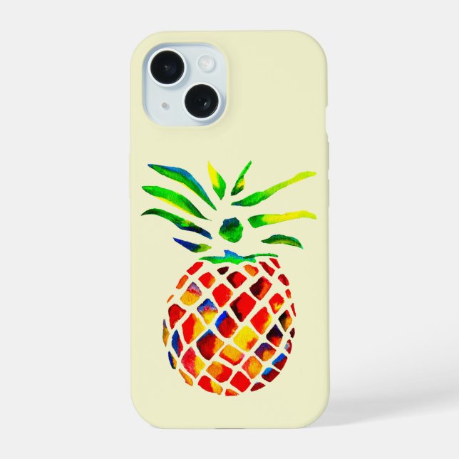 Funky pineapple cool art iphone case (Back)