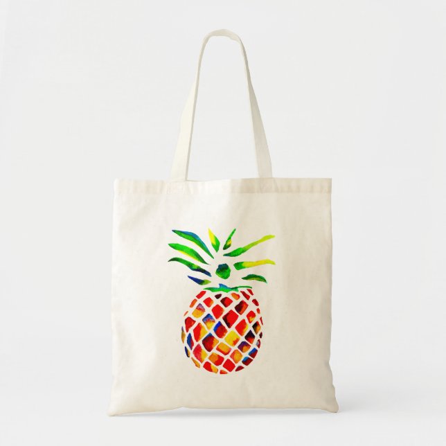 Funky pineapple cool art tote bag (Front)