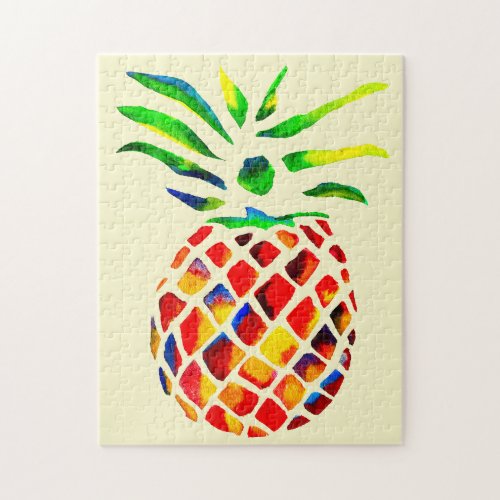 Funky pineapple jigsaw puzzle