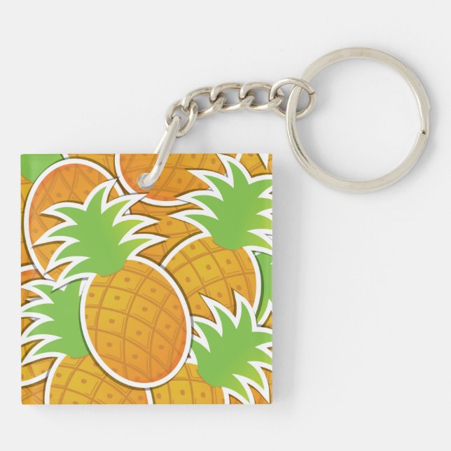 Funky pineapple keychain (Back)