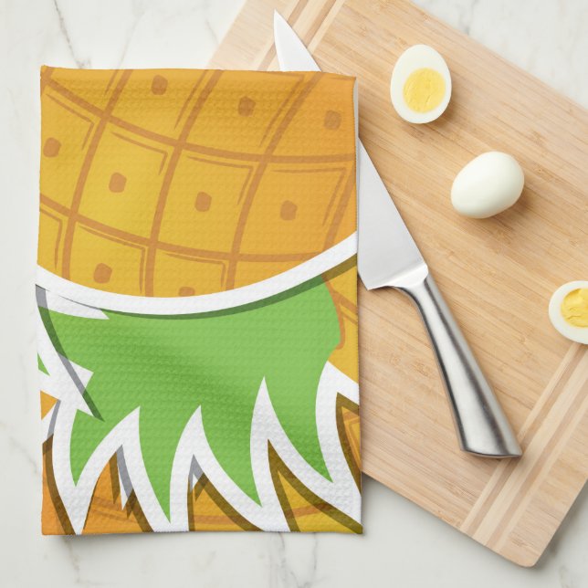 Funky pineapple towel (Quarter Fold)