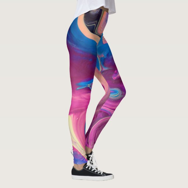 Funky Pink Art Leggings (Right)