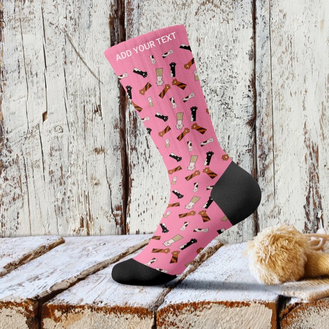 Funky Pink Cat Paw Socks (Creator Uploaded)