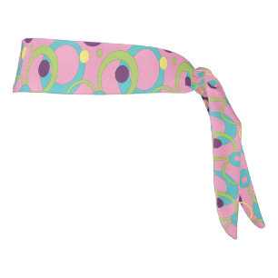 Funky Pink Circles Athletic Headband